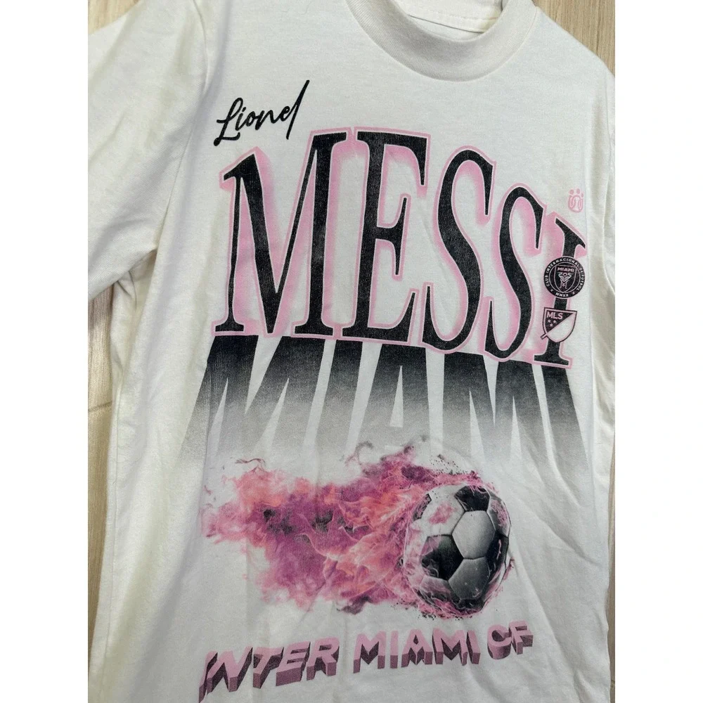 Abercrombie Kids Lionel Messi  Miami Soccer Shirt Youth Size 11 12‎ White MLS
